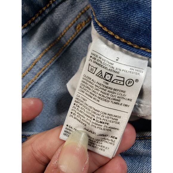 Old Navy Jeans Size 2 Womens Blue Pants Ladies Stretch Mid Rise Pop Icon Skinny - Picture 4 of 12